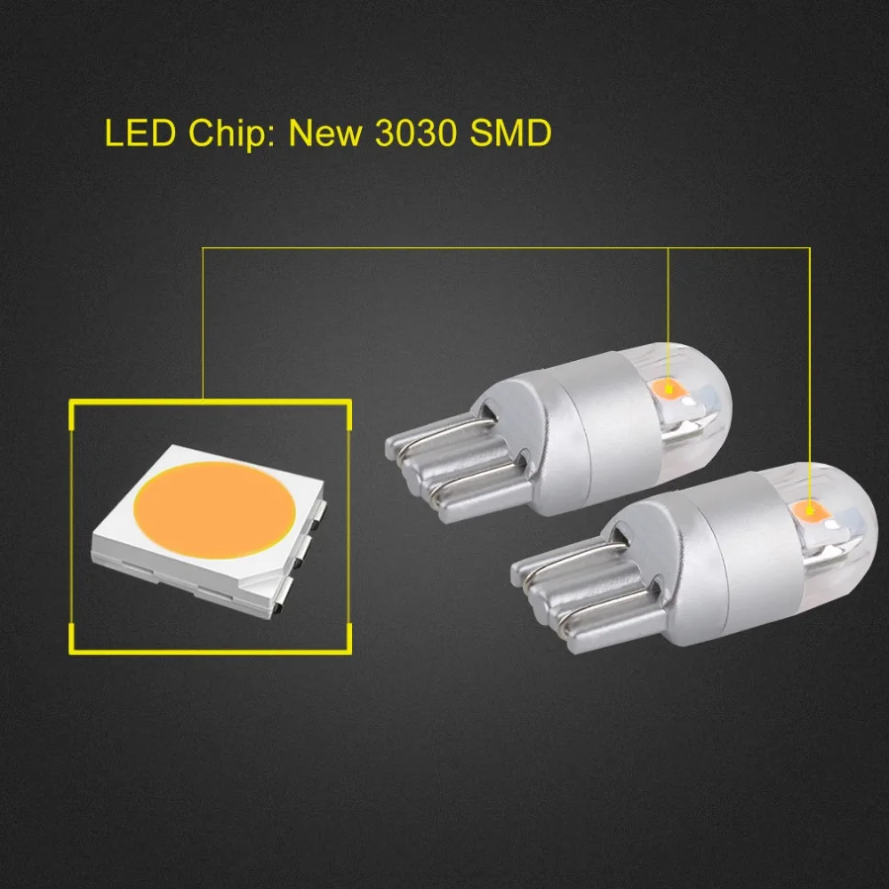 Светодиодные лампы T10 LED W5W 2smd 3030 Auto 194 168 501 габаритные огни номерного знака