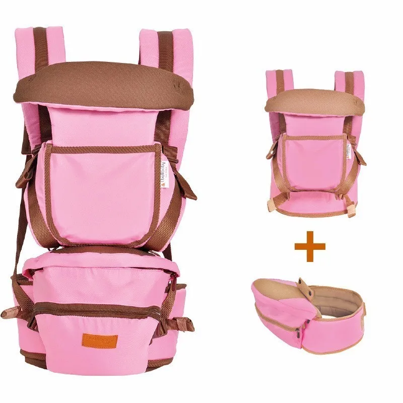 pink Роскошный эргономичный рюкзак-кенгуру, 9 в 1, 360, mochila portabebe, рюкзак-кенгуру для детей, детская накидка для девочек и мальчиков - Цвет: pink