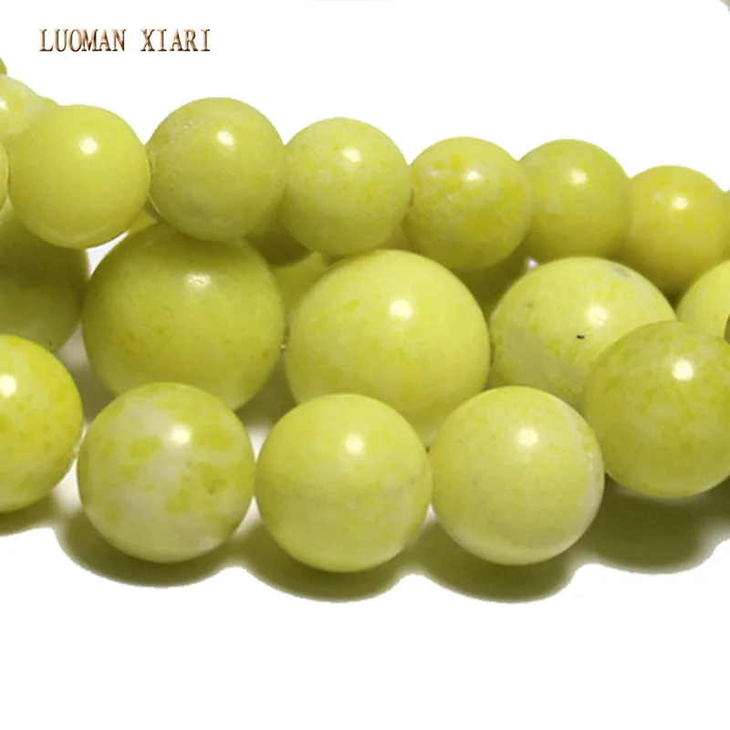 Оптовая продажа желтый горчичный камень натуральный бисер для изготовления