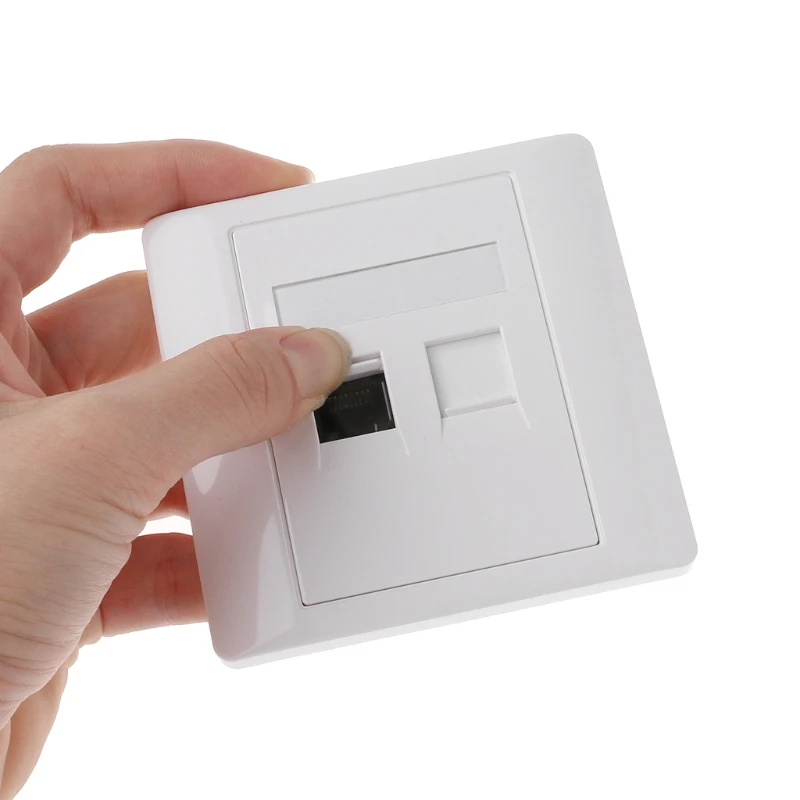 Сетевая настенная пластина CAT5 RJ45 с 2 портами и разъемом Мама мама 19QB|Соединители| |