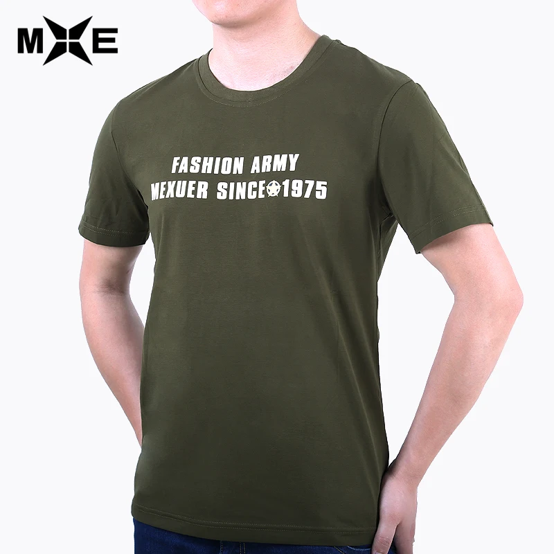 MXE Лето Для мужчин футболка военные Стиль футболки с надписями 3 цвета дышащие