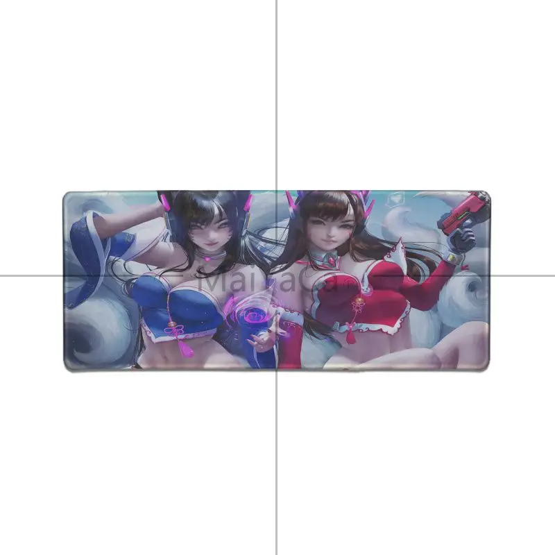 Lock Edge 40X90cm Maiyaca Ahri League of Legends, игровой коврик для мыши из натурального каучука, Настольный коврик, игровой плеер, стол для ноутбука, резиновый коврик для мышки в стиле аниме - Цвет: Lock Edge 40X90cm