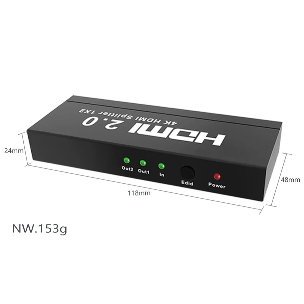 Разветвитель Aikexin HDMI 1x2 V2.0 разветвитель 2 0 1 в выхода двойной монитор поддержка Ultra