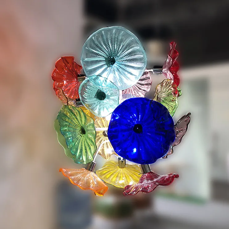 Contemporary Murano Glass Flower Chandelier Bedroom Living Room Art Decorative Led Light Fixtures | Лампы и освещение
