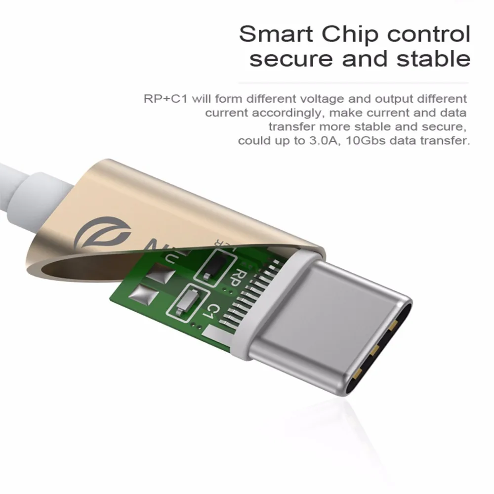 USB кабель WSKEN металлический Type C 3 0 для передачи данных высокоскоростной зарядный