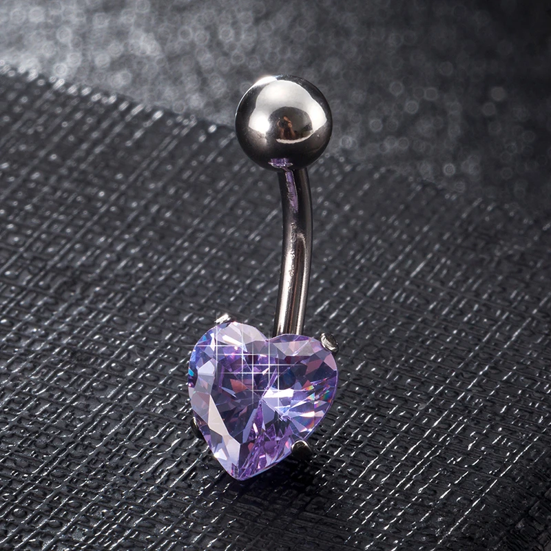 Fashion children's heart-shaped navel ring button nail puncture products |
