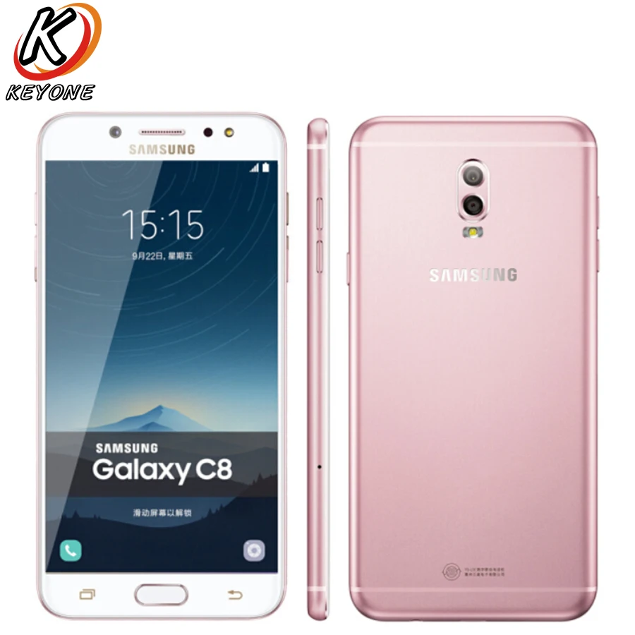 Samsung GALAXY C8 C7100 LTE мобильный телефон экран 5 дюйма 3 Гб ОЗУ 32 ПЗУ двойная задняя