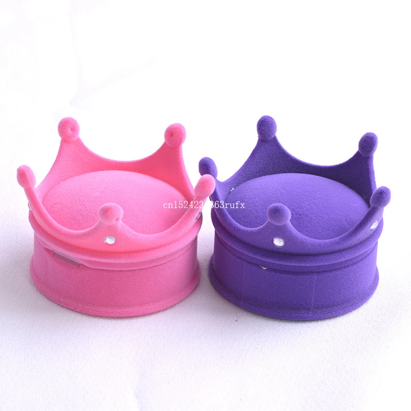 300pcs Crown Ring Box Velvet Display Earrings Gift Case Ear Stud Necklace Wedding Jewelry Storage Boxes Container | Дом и сад