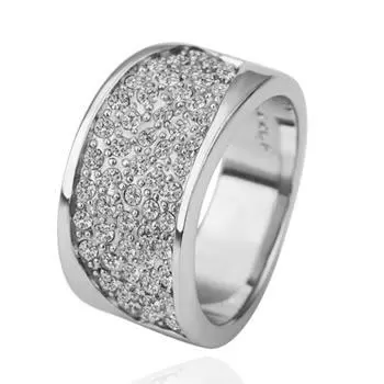 18K gold plated ring fashion Genuine Austrian crystals italina Nickle free antiallergic factory prices wal mhj GPR127 | Украшения и