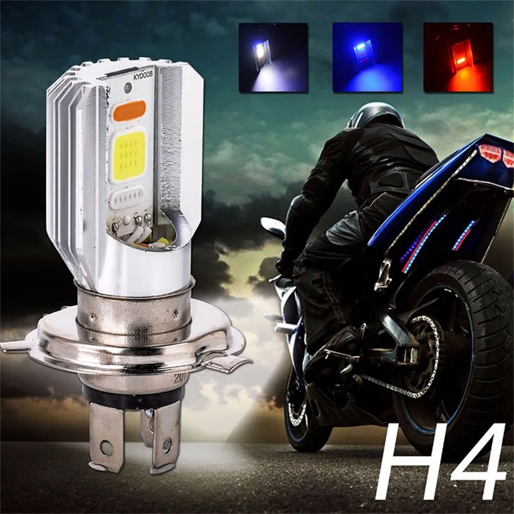 YM E Bright 2 шт. 9 80 в H4 фары для мотоцикла 12 Вт COB Светодиодный прожектор скутера 900LM