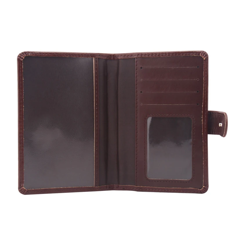 Jisoncase PU Leather Passport Cover Men Travel Wallet Credit Card Holder Russian Driver License Document Case |