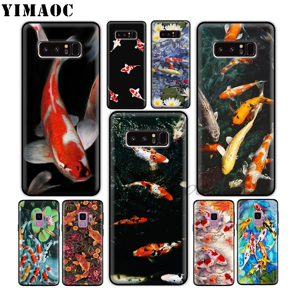 Мягкий силиконовый чехол YIMAOC Koi Fish Lucky Japan из ТПУ для Samsung Galaxy S10 S10e S9 S8 Plus S7 S6 Edge &amp J6 |