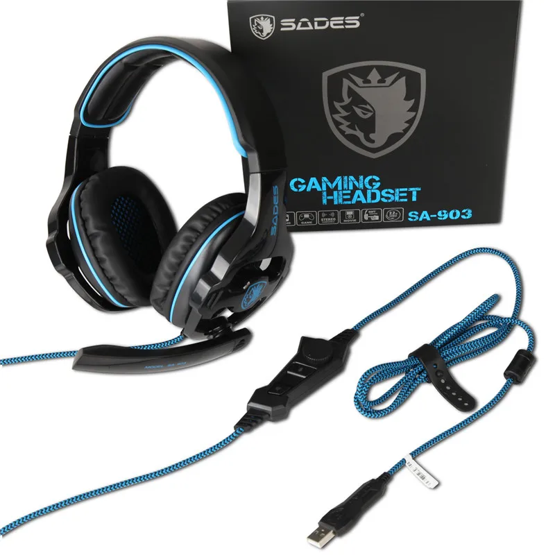 Sades SA903S Pro Игровые наушники с микрофоном шумоподавление USB 7 1 объемные