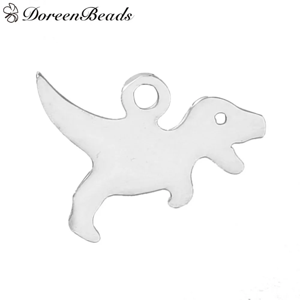 DoreenBeads 2 Шт. Мужчины Ювелирные Изделия 304 Нержавеющей Стали Подвески Динозавров