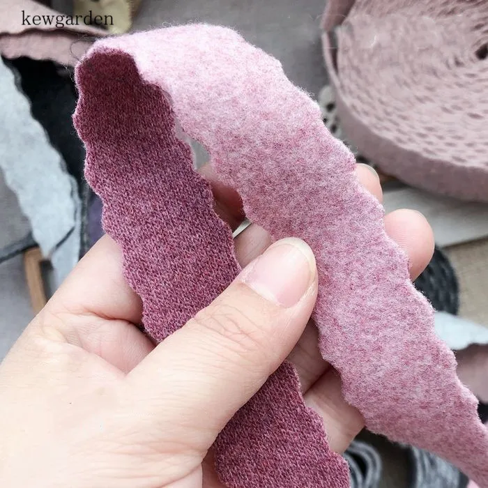 Kewgarden DIY бант хлопковая лента с волнистыми краями шерстяные атласные ленты 25 мм 1