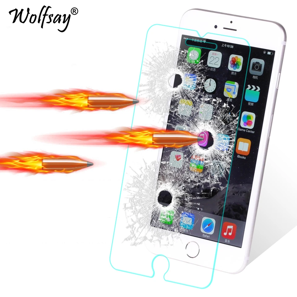 2 шт закаленное стекло для iphone 6 Защитная пленка экрана iPhone защитная Apple 6s Wolfsay|6
