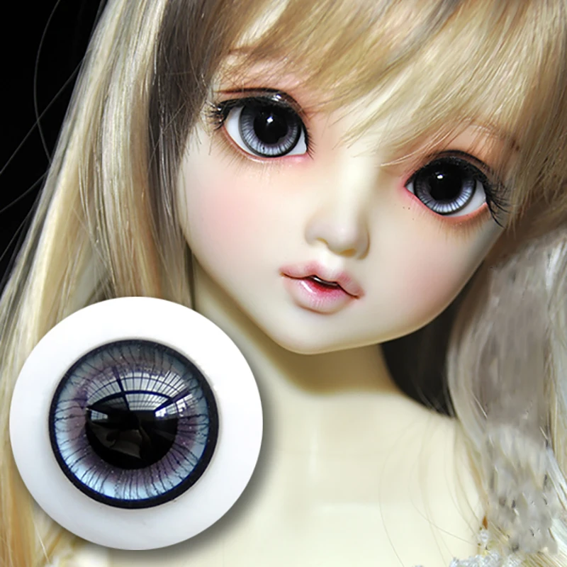 Bybrana Bjd eyeball имеет небольшой Ирис sd моделирование темно-серый стеклянный глаз 12 мм 14 мм 16 мм 18 мм 20 мм