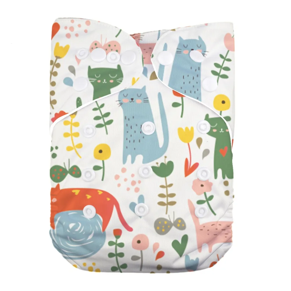 

New Style Baby Cloth Diapers Cover Waterproof Washable Digital print Pocket Reusable Nappies