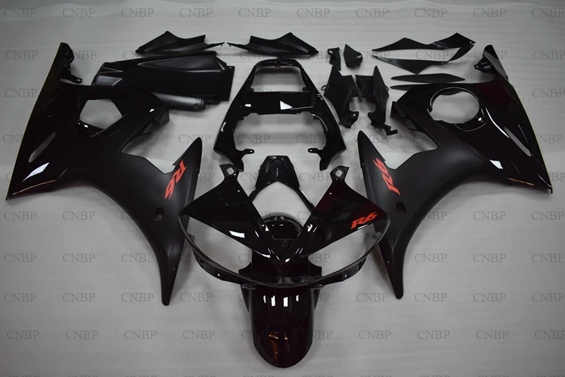 YZFR6 2003 2005 комплекты обтекателей Кузов 04 05 черный корпус|Пластиковые и портативные