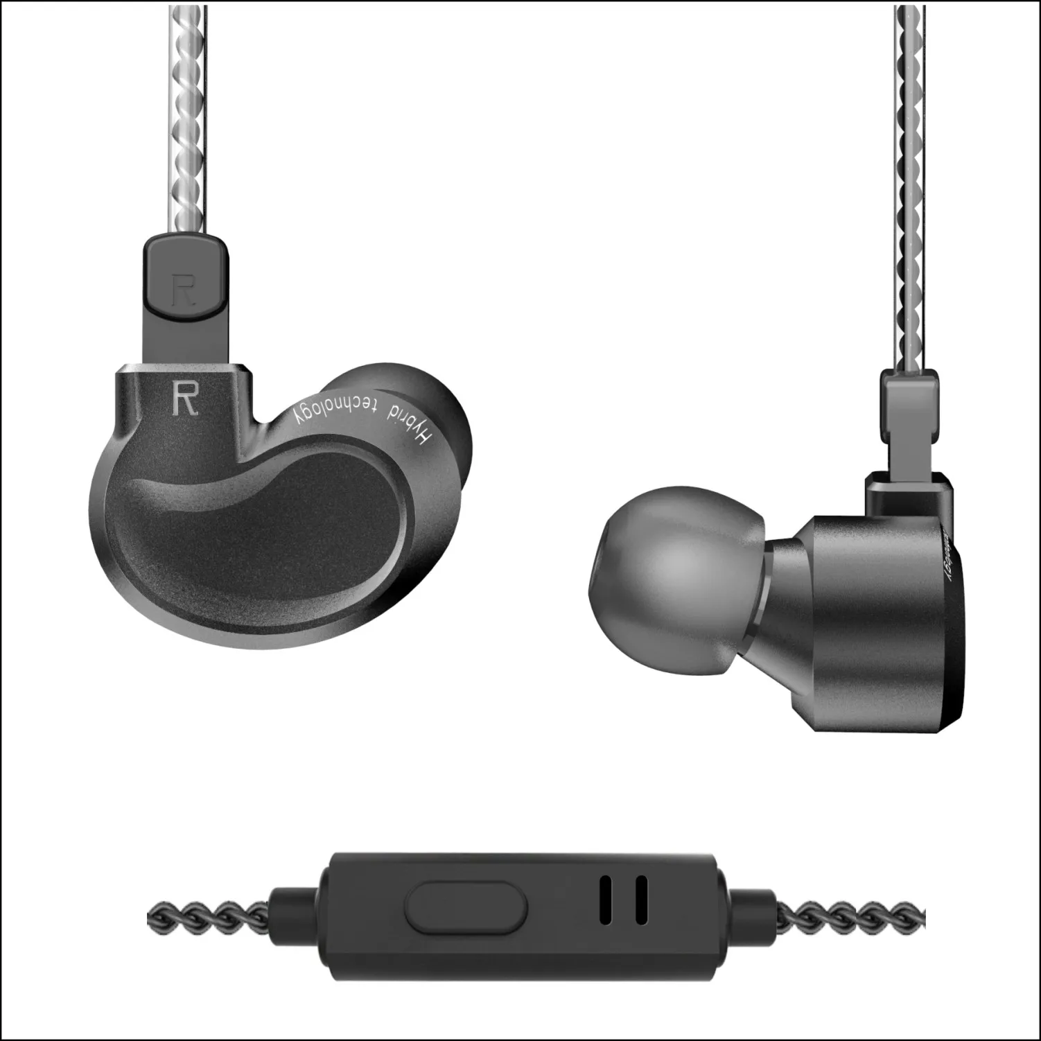 Yinyoo NY-06 2DD + ba Гибридный наушник с металлическим шумоподавлением стерео бас