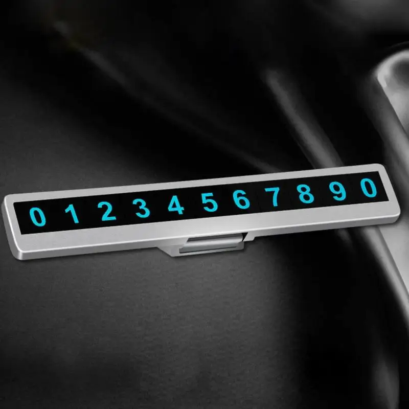 Автомобильная светящаяся номерная табличка для парковки номер телефона скрытые