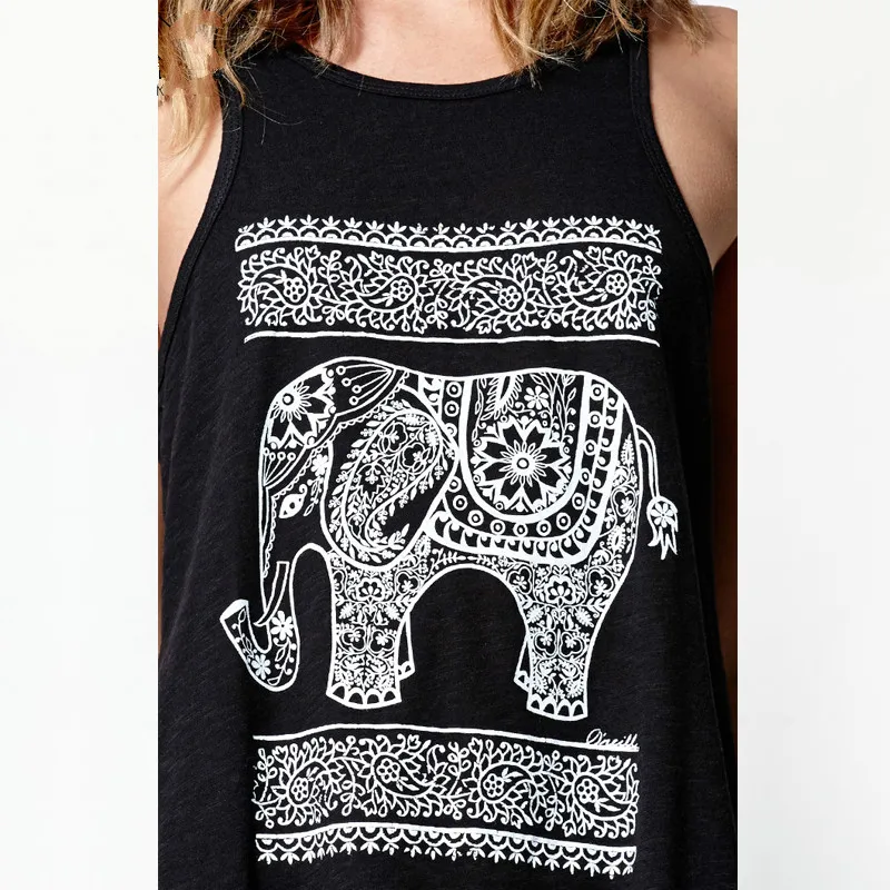 Летний стиль майка Для женщин 2017 Новая мода Винтаж черный топ на бретелях с