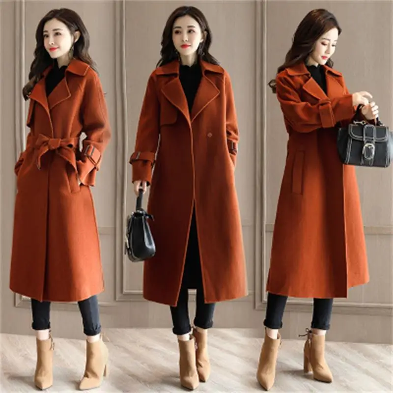 Женское зимнее пальто с широким отворотом Зеленое Длинное Пальто оверсайз из