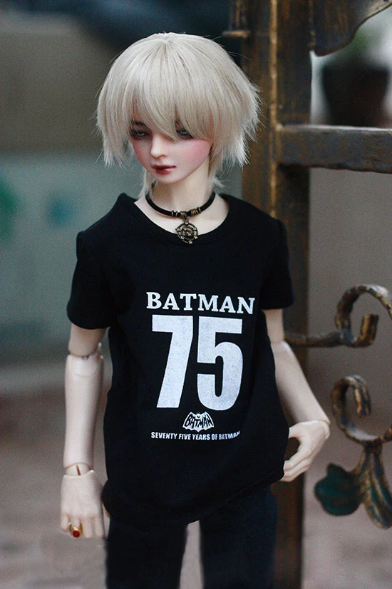 BJD кукла рубашка черный круглый воротник печать футболка для 1/6 YOSD SD17 дядя Кукла