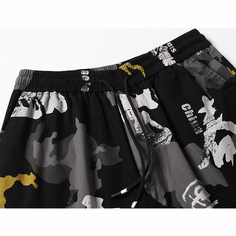 Мужские камуфляжные брюки-шаровары с эластичным поясом | Мужская одежда