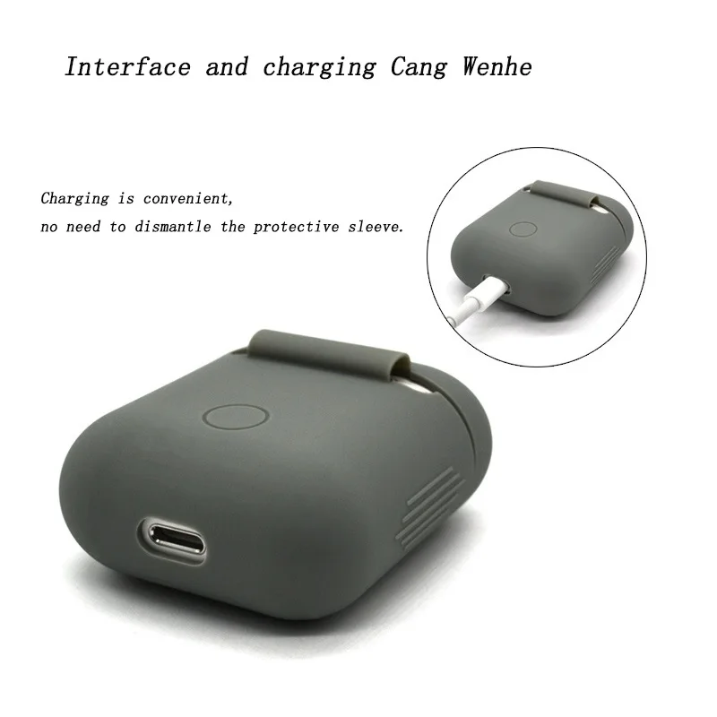 Силиконовые беспроводные наушники airpods чехол для airpod защитный чехол наушники airpods аксессуары для Apple Air pods чехол