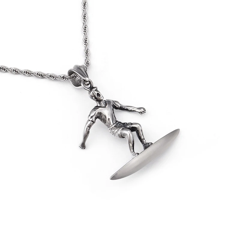 Skateboard Pendant Necklace For Men Stainless Steel Enthusiast Sporty Fitness Chain Jewelry | Украшения и аксессуары