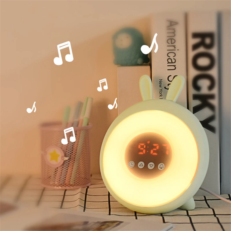 Светодиодный цифровой будильник Sunrise Wake Up Light моделирование прикроватная лампа
