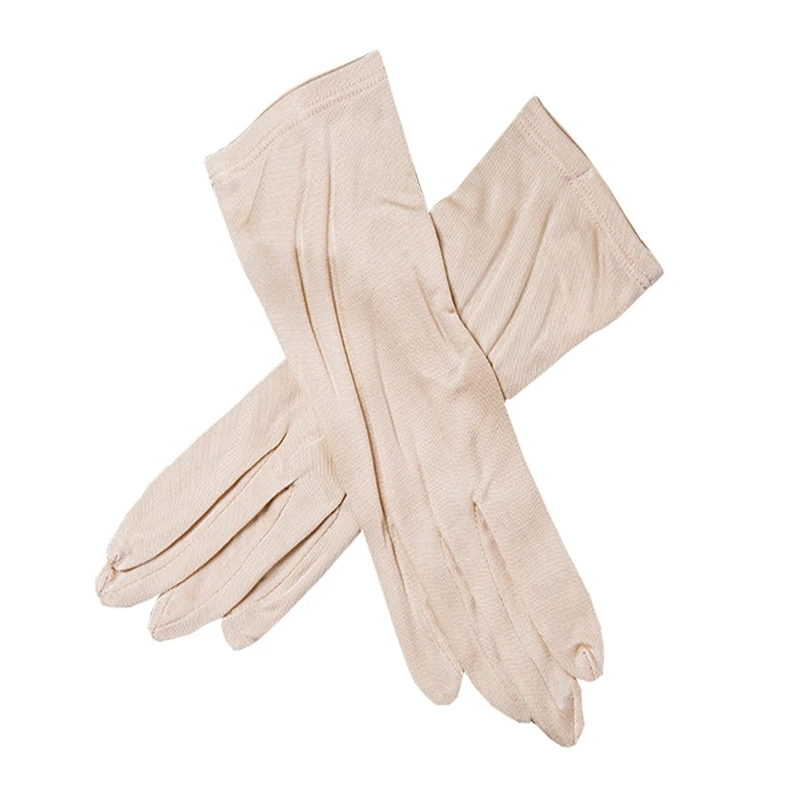 50pairs/lot 100% Real Silk Gloves Women's Spring Summer Glove Soft Silky Female Sunproof | Дом и сад