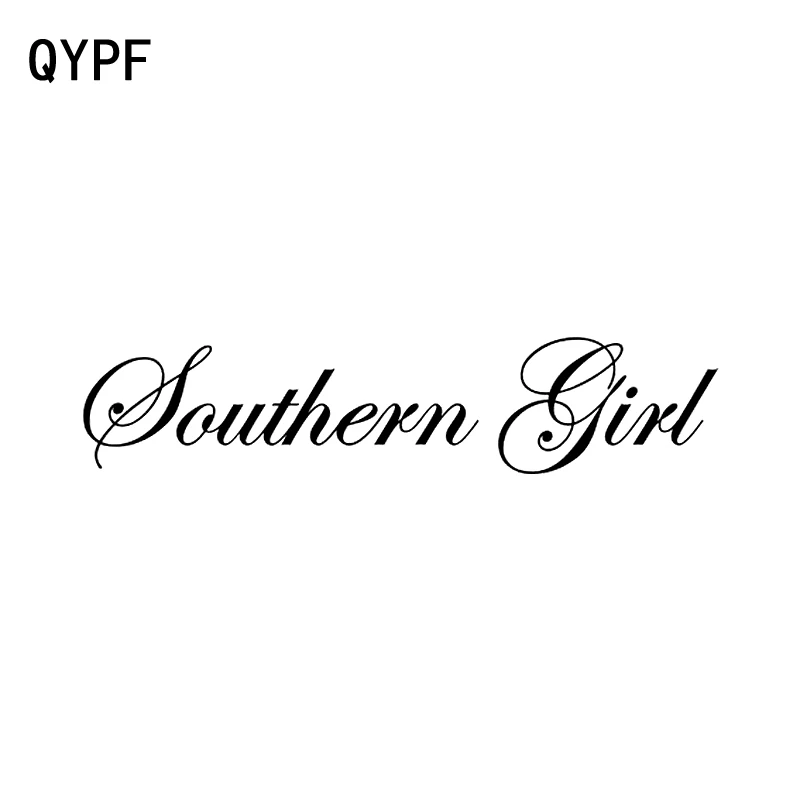 

QYPF 17,9 см * 3,9 см Southern Girl модная Виниловая наклейка для окна автомобиля наклейка Черный Серебристый Аксессуары C15-3056