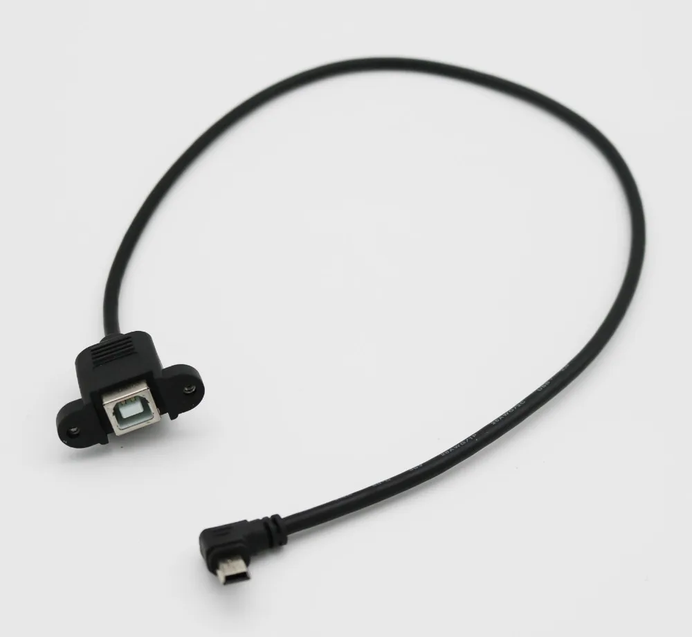 1 шт. черное Панельное крепление USB 2 0 B мама к Мини 5-контактному прямоугольному