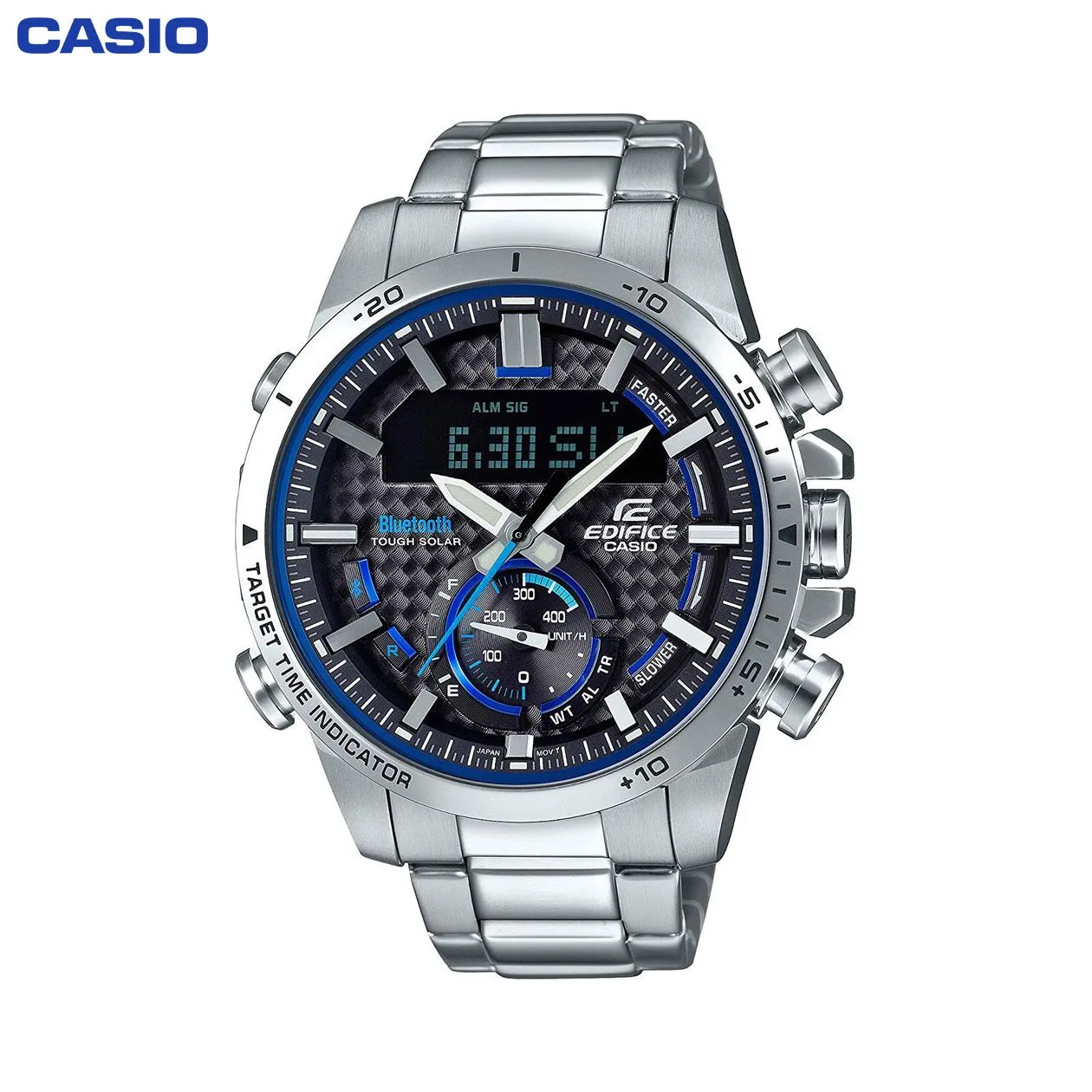 Наручные часы Casio ECB-800D-1AEF мужские с кварцевым хронографом на браслете |