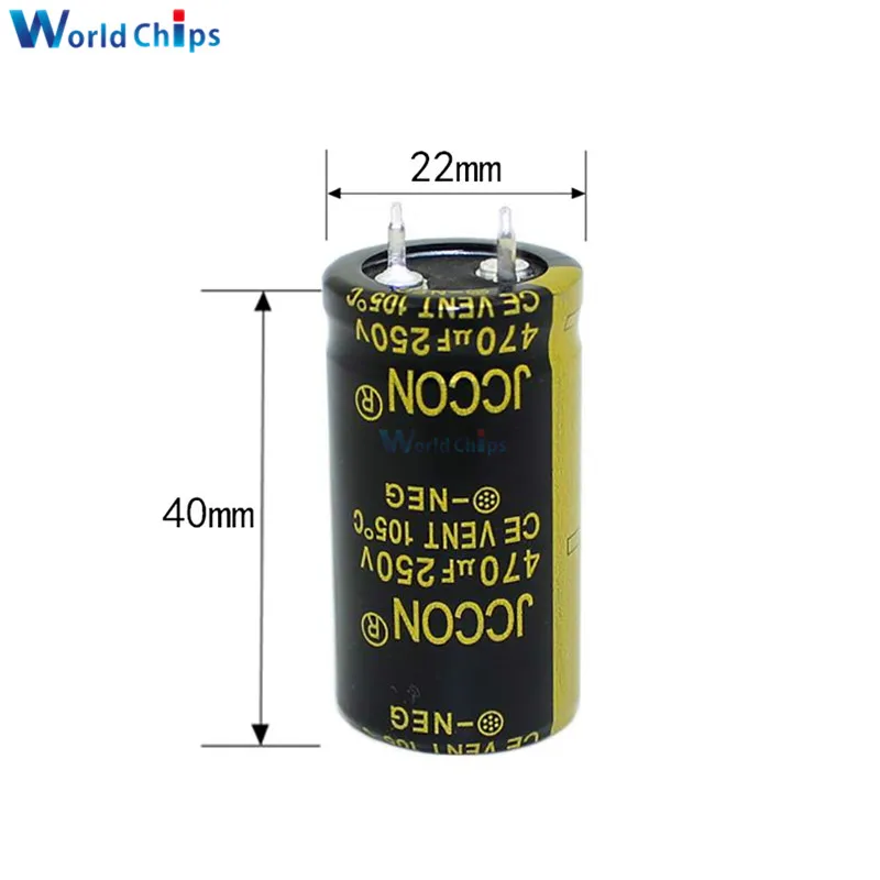Diymore 250V 470uF 22X40mm алюминиевый электролитический конденсатор 250V470uF 22*40 мм