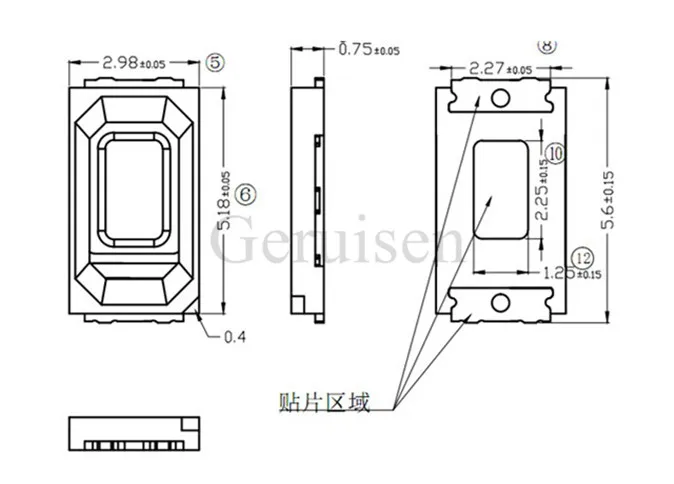 1000 шт. 5730 SMD СВЕТОДИОДНЫЙ переменного тока 50 55 лм светодиодные лампы 0 5 w