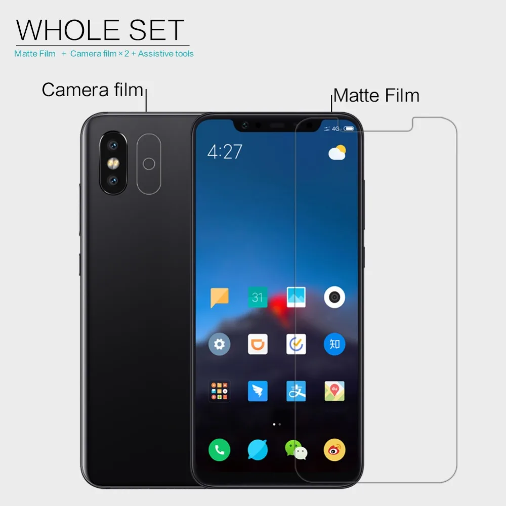 Для xiaomi mi 8 Защитная пленка NILLKIN Супер прозрачная и матовая защита экрана много
