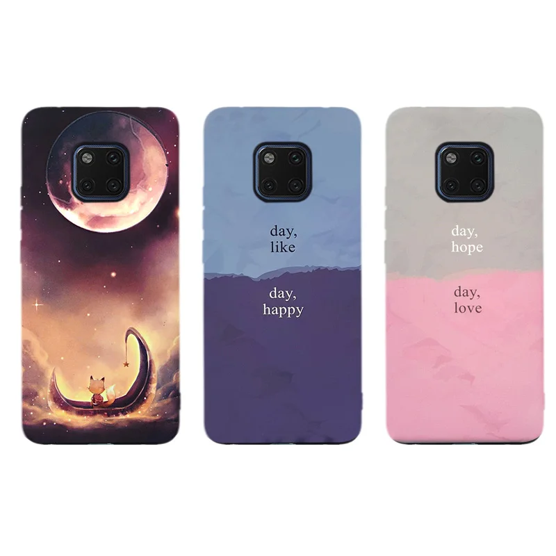 Moon Case For Huawei Mate 20 10 Pro Lite X Soft Silicone Cover Phone TPU Protective Back Cases Mountain Girl AnkinPro | Мобильные