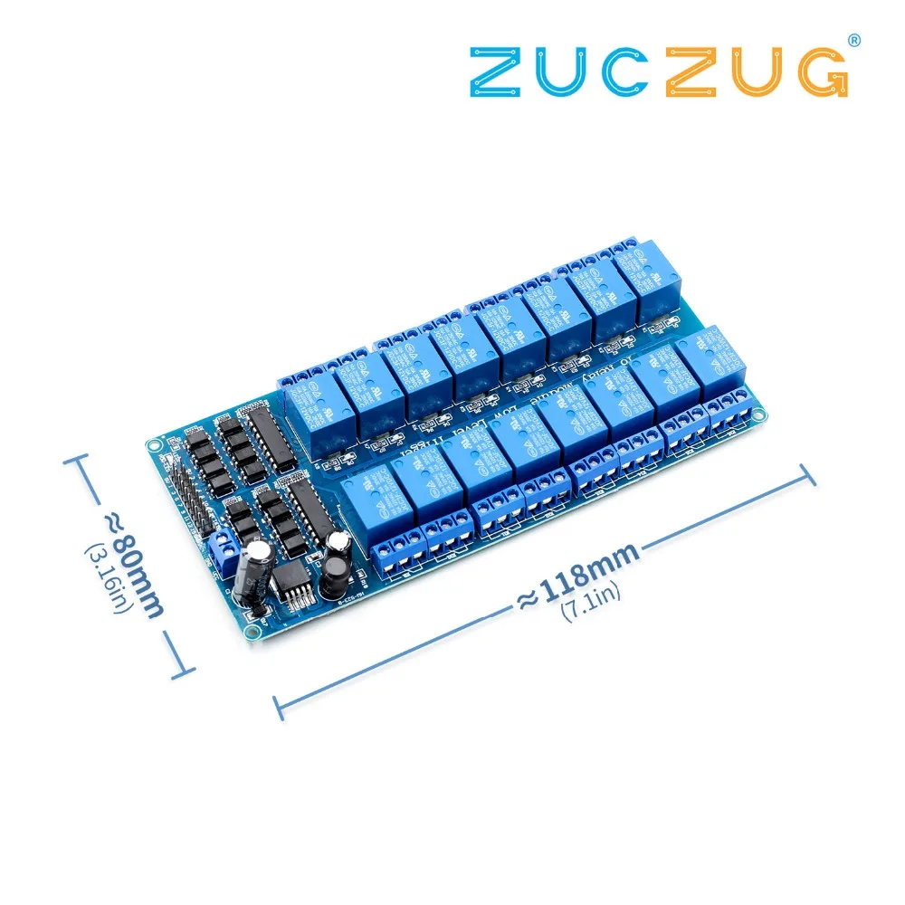 12В 16-канальный релейный модуль для arduino ARM PIC AVR DSP электронная релейная пластина