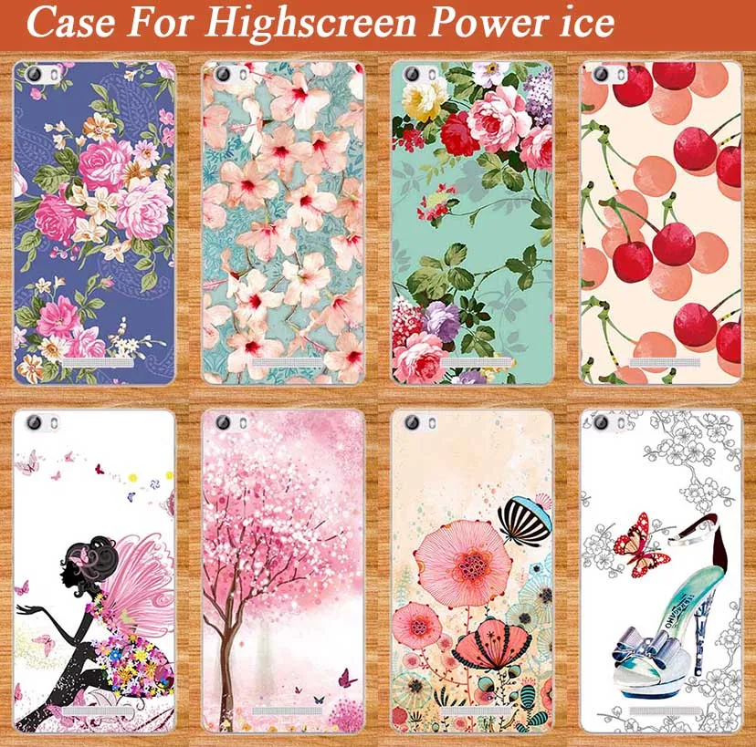 Для Highscreen power ice чехол Крышка DIY живопись красивые цветы 10 узоров Модный s Мягкий