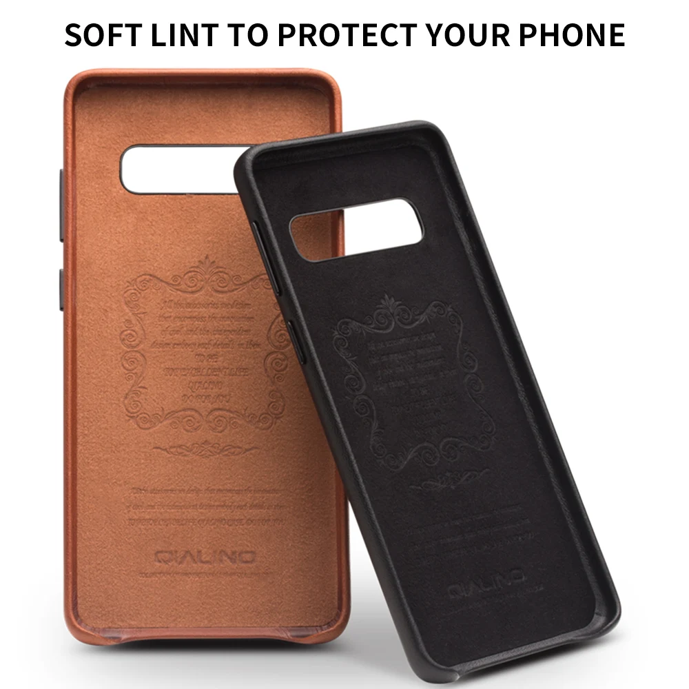 Модный чехол QIALINO из натуральной кожи для Samsung Galaxy S10 6 1 дюймов Роскошный телефона
