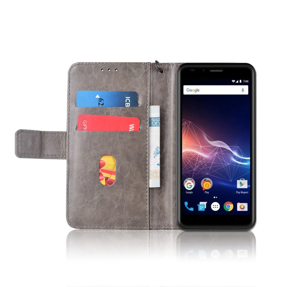 Кожаный чехол-книжка для Vertex Impress Click Fundas с цветочным принтом 100% специальный