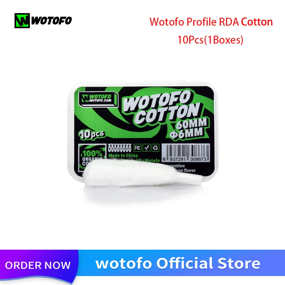 10 шт. оригинальный Wotofo профиль хлопок 6 мм Диаметр сухой сжигание vaping сетка