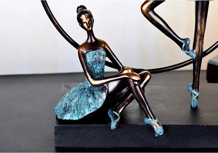 Изящная винтажная Статуэтка абстрактной балерины из смолы украшение для поделок