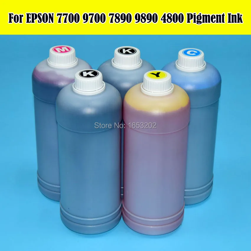 5 цветов высококачественные пигментные чернила для EPSON 7700 9700 7710 9710 картридж 1000