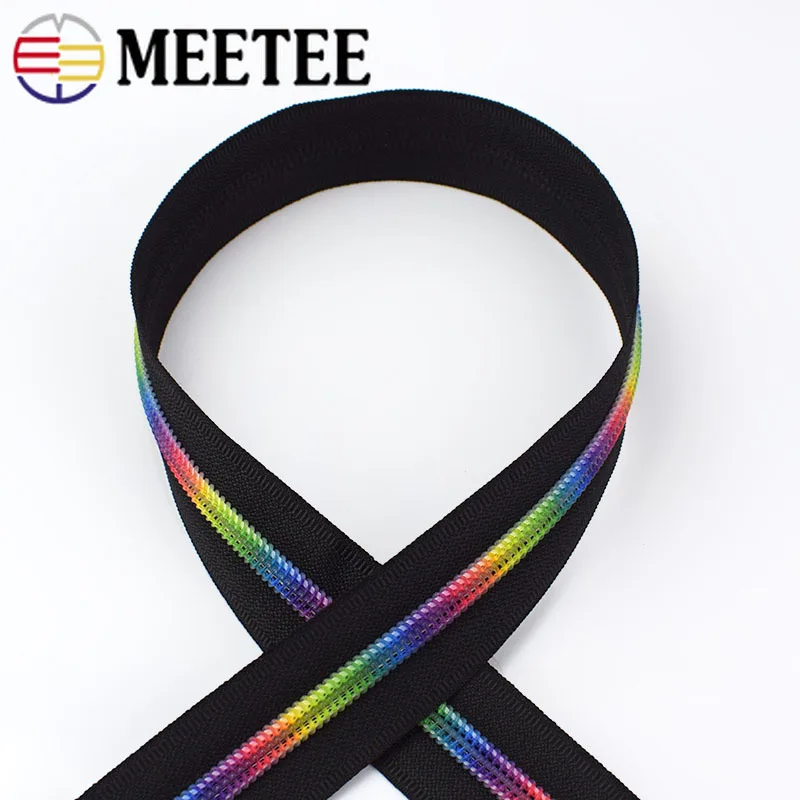 Meetee 2/5/10 метров 5# разъемная застежка-молния нейлона Цветной зубец Застежка-молния черный, белый цвет ткань код со стандартом ISO в Гуанчжоу Китай, который специализируется DIY Домашний текстиль мешок швейная фурнитура