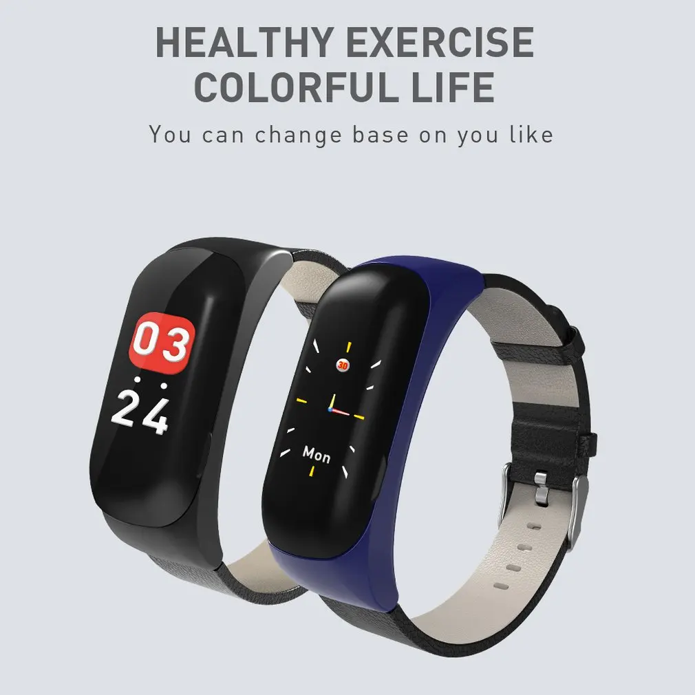 C15 смарт-браслет наушники совместимы с Android IOS Будильник Напоминание монитор сна