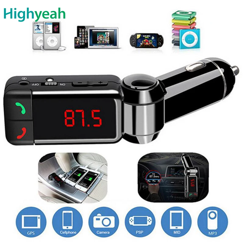 Bluetooth FM передатчик автомобильный комплект громкой связи ЖК-дисплей USB зарядное